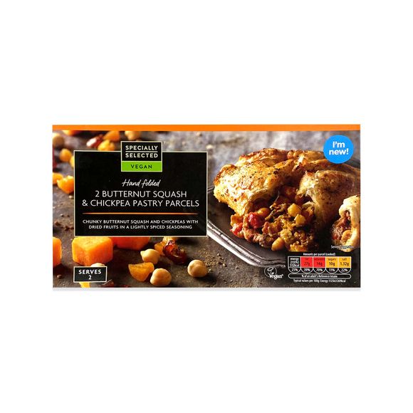 Butternut Squash & Chickpea Pastry Parcels 400g 2 Pack Specially Selected